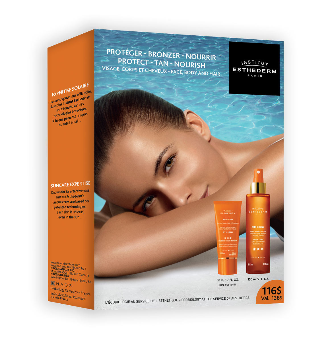 Esthederm Coffret Sun Bronz et Adaptasun – Peau éclatante et Bronzage uniforme