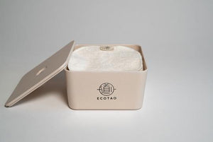 ECOTAO - Paquet de 7 lingettes démaquillantes réutilisables - NATUREL